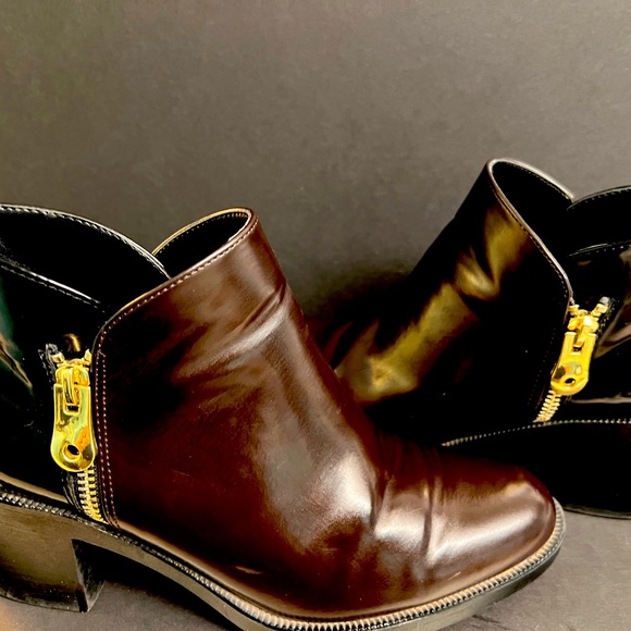 Zara Trafuluc boots with gold zippers. 2 Tone Black & Expresso, classic beauty - Picture 11 of 11